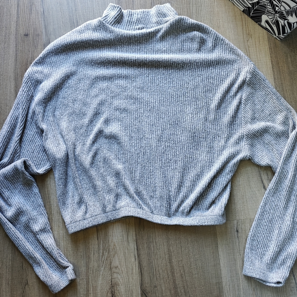 Garage Heather Gray Women's Cowl Neck Sweater